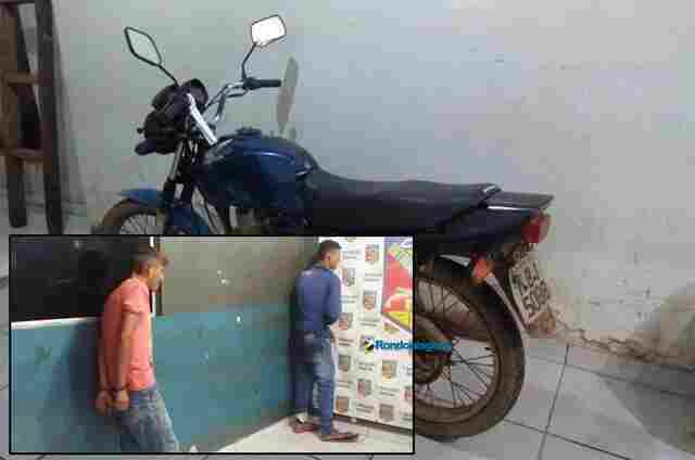 Dupla é presa com moto roubada e confessa que iria cometer mais crimes