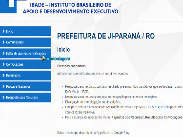 Locais de provas do concurso público de Ji-Paraná estão disponíveis. Confira