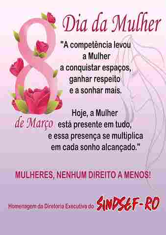Homenagem do Sindsef ao Dia da Mulher