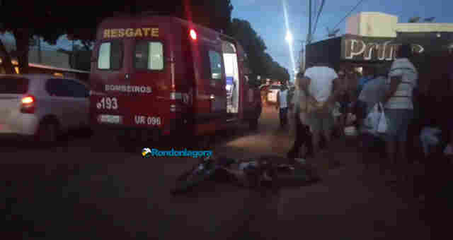 Motociclista tem parte da perna dilacerada após colisão com carro na capital