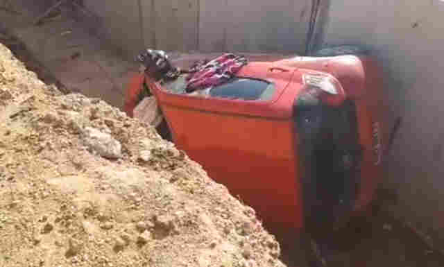 Perseguição acaba em acidente com capotamento e duas vítimas feridas