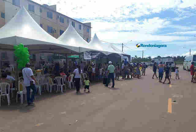 Moradores do Orgulho do Madeira recebem ações sociais