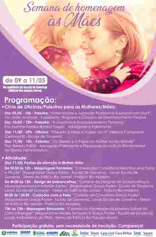 Homenagem às mães servidoras tem palestras e serviços de beleza em Porto Velho