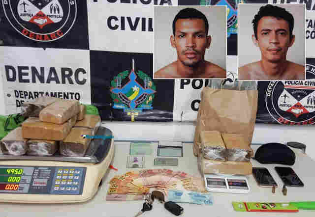 Denarc prende dupla com quase 7 quilos de maconha em Porto Velho