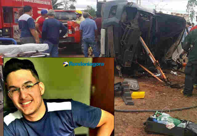 Morre o jovem que dirigia caminhonete que capotou em frente a Unir