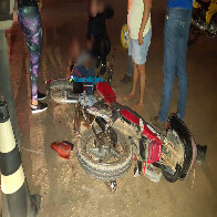 Motociclista tem o pé dilacerado após ser atropelado por carro em Porto Velho