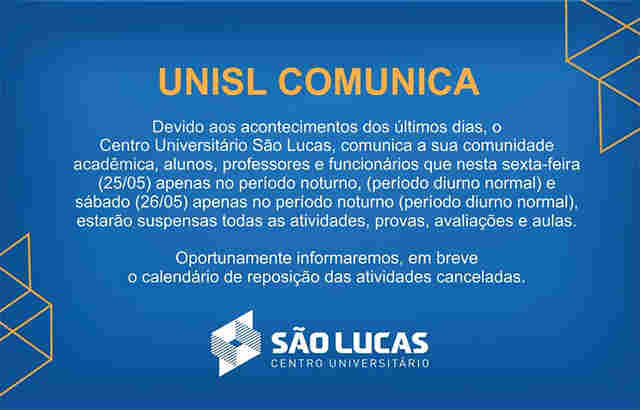 São Lucas suspende atividades noturnas em razão da falta de combustíveis