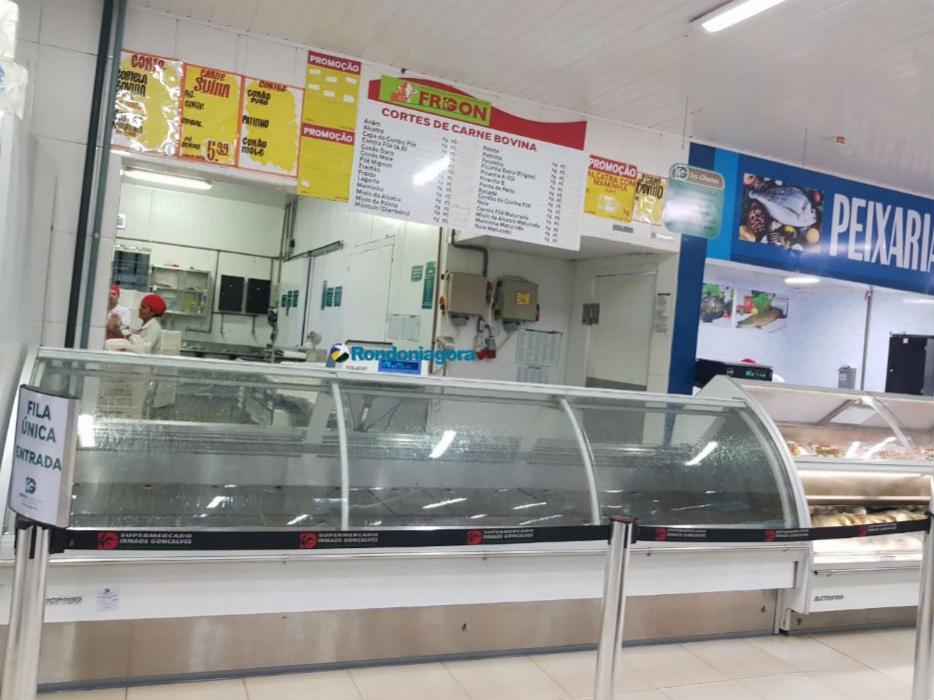 Supermercados Irmãos Gonçalves não tem mais carne para venda em Porto Velho