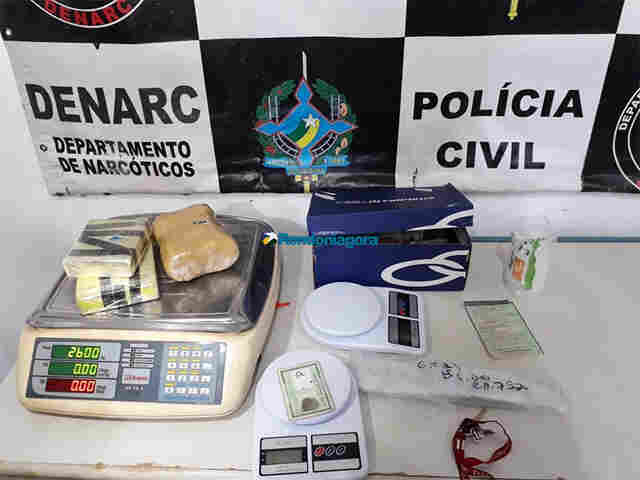 Traficante é preso pelo Denarc com mais de dois quilos de cocaína em Porto Velho