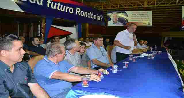 Em encontro estadual, Luiz Cláudio reafirma apoio a Cassol e confirma pré-candidatura a reeleição