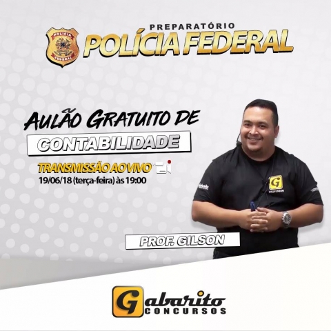 Gabarito realiza aulão de contabilidade voltado ao concurso da Polícia Federal
