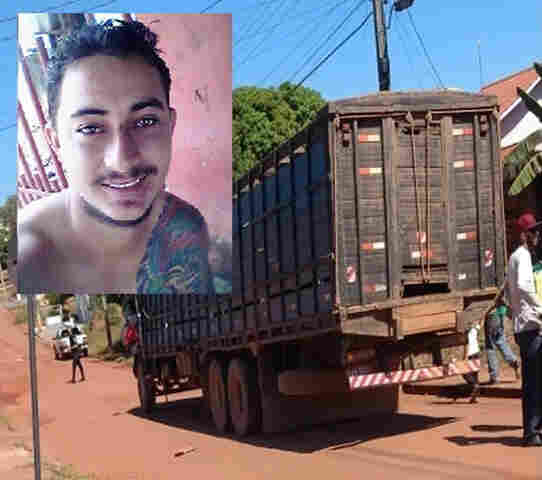 Motociclista é atropelado por caminhão e morre em Cacoal