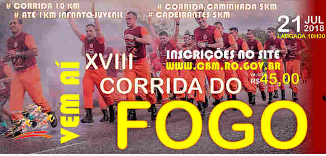 Corrida do Fogo será no dia 21 de julho em Porto Velho; inscrições estão abertas