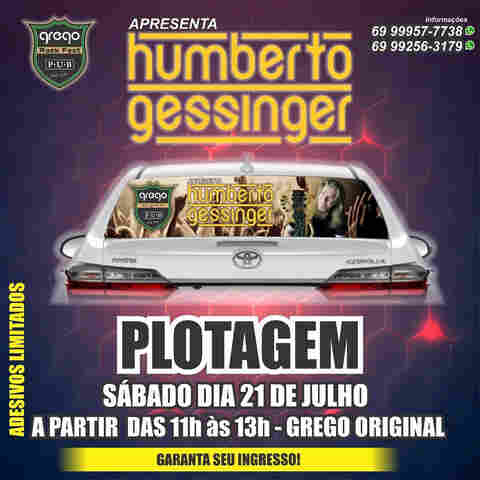 Humberto Gessinger: garanta ingresso para o show adesivando seu carro