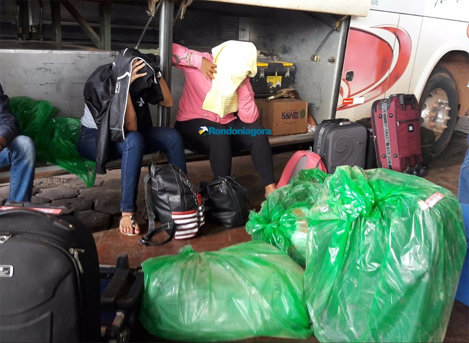 AÃ§Ã£o da PF prende mulheres com 35 quilos de droga na rodoviÃ¡ria de Porto Velho