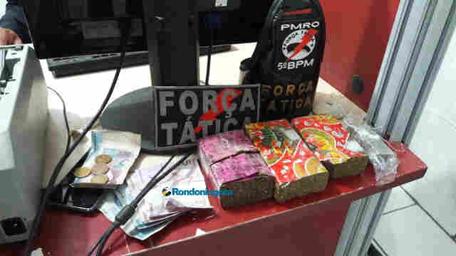 Dupla é presa com vários tabletes de maconha em Porto Velho