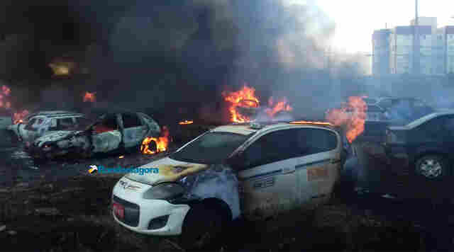 Vídeo mostra gravidade de incêndio no Denarc da Capital