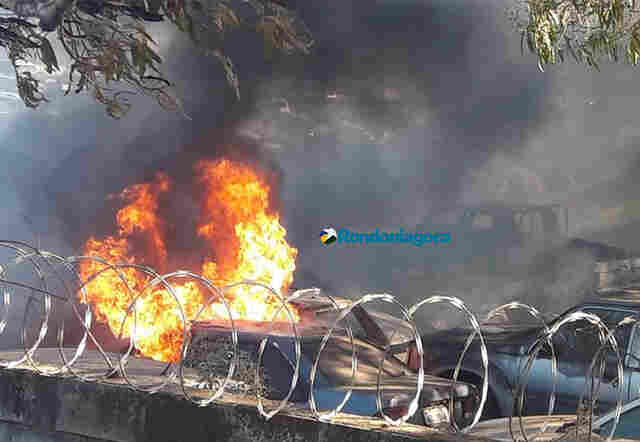 Vídeo: dezenas de veículos destruídos pelo fogo no Detran