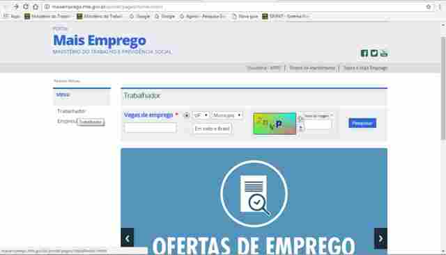 Sine tem quase 30 vagas de emprego em oferta; cadastro pode ser feito pela internet