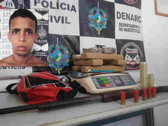 Denarc apreende 7 quilos de maconha com foragido e menor