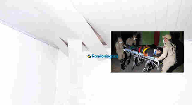 Ex-policial militar fica ferido após surtar e cair de telhado em Porto Velho