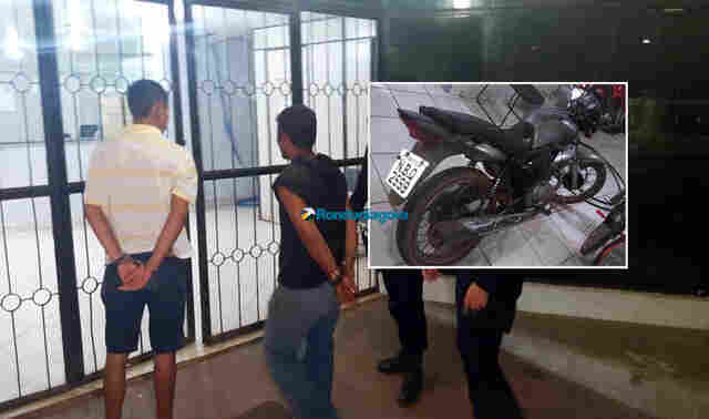 Dupla tenta fugir da PM com moto roubada, mas acaba presa