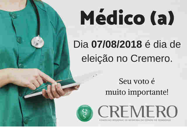 Eleição no Cremero acontece nesta terça-feira