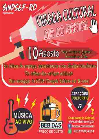 Sindsef convoca servidores a participar do Dia do Basta nesta sexta-feira