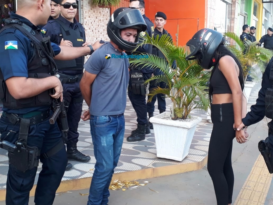 Fotos e vídeo: Criminosos tentam assaltar floricultura e fazem reféns em Porto Velho