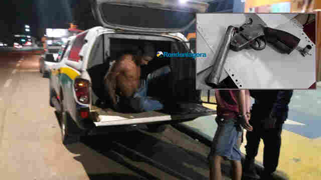 Dupla é presa com arma caseira e moto roubada após intensa perseguição na Capital