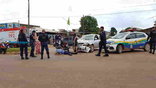 Mãe e filho ficam feridos em acidente na Capital