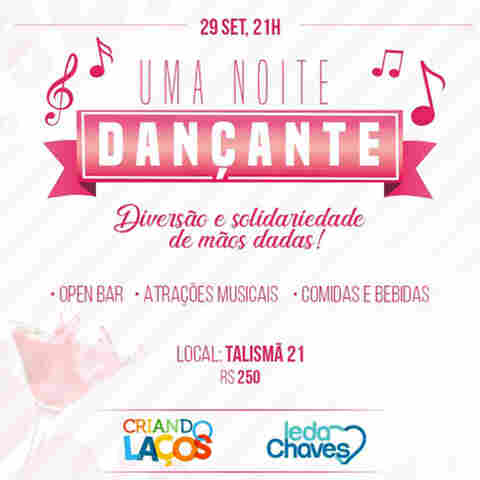 Convites para jantar dançante em prol das crianças carentes já estão à venda
