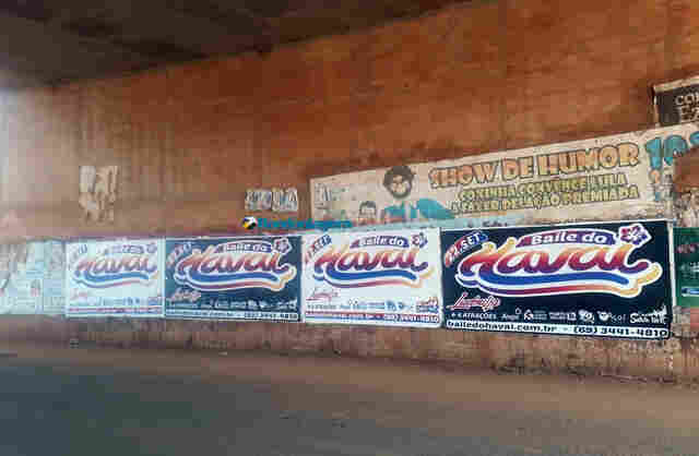 Promotores de evento transformam viaduto da Jatuarana em "espaço publicitário" e devem ser multados