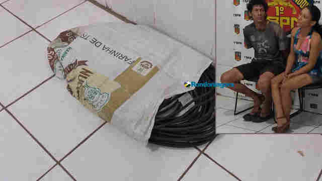 Três são presos furtando fios de iluminação pública em Porto Velho