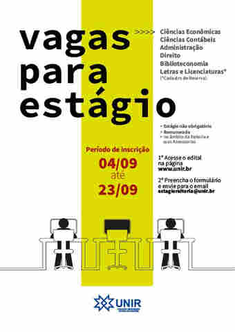 Unir divulga edital para contratação de estagiários de vários cursos
