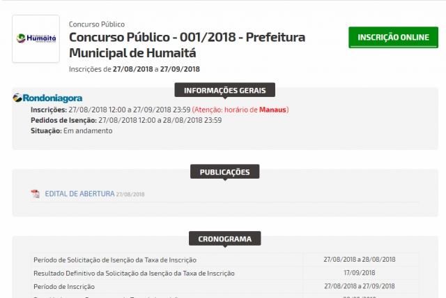 Prefeitura de Humaitá, AM, abre inscrições para concurso com cargos de nÃveis médio e superior