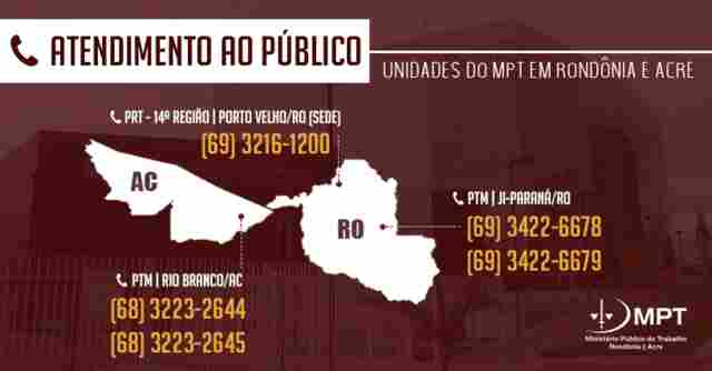 MPT prorroga inscrições seleção de estagiários em Rondônia e Acre