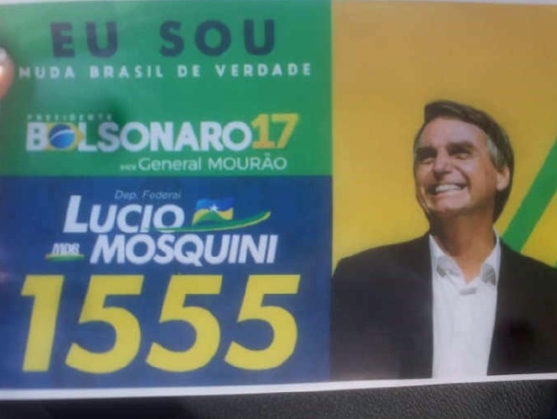 Justiça manda suspender propaganda de Lúcio Mosquini com Bolsonaro
