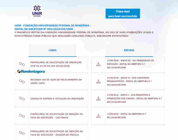 Unir abre inscrições para concurso com 42 vagas e salários de R$ 4 mil