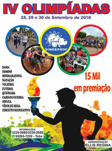 4ª Olimpíadas Sindeprof terá onze modalidades