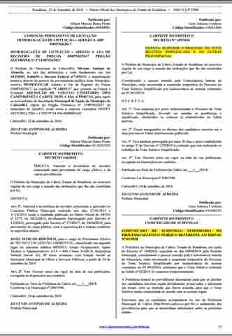 Prefeitura de Cabixi suspende processo seletivo