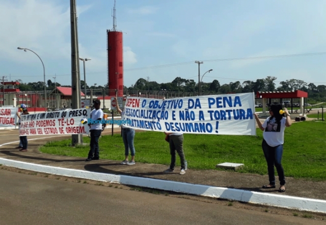 Esposas de presos protestam por visita Ã­ntima na PenitenciÃ¡ria Federal de Porto Velho; vÃ­deo