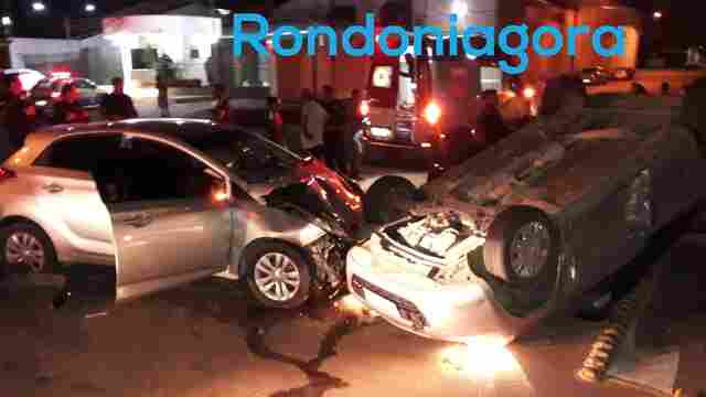 Grave acidente com capotamento deixa quatro feridos na Zona Leste