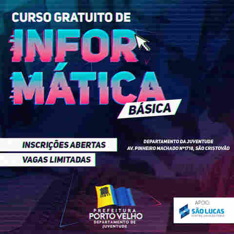 Inscrições abertas para o curso de informática básica para jovens