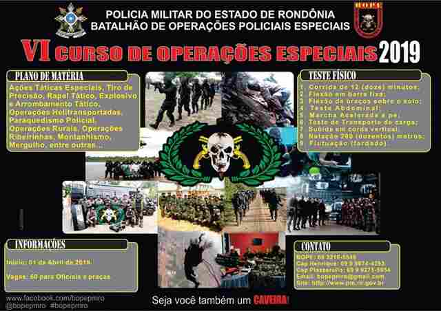 BOPE abre inscrições para Curso de Operações Especiais