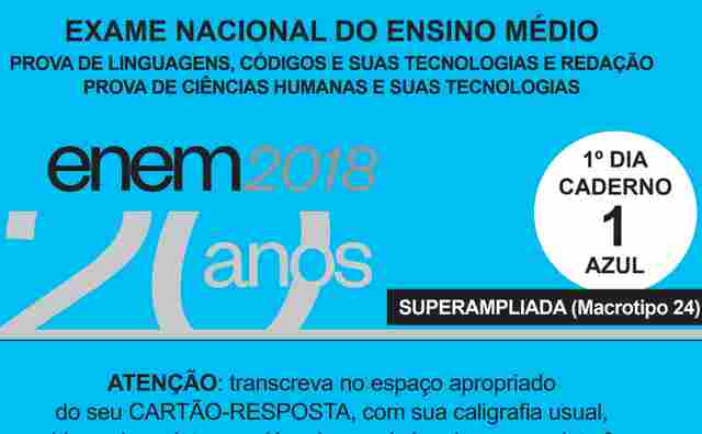 Confira os gabaritos das provas do Enem 2018
