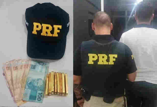 Suposto dono de draga é preso com mais de três quilos de ouro pela PRF