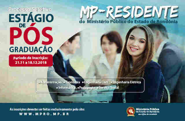 MP abre inscrições para seleção de estagiário de nível pós-graduação