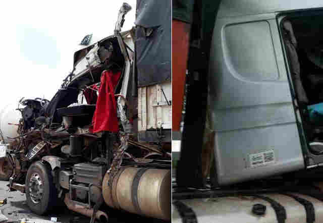 Motorista morre após colisão entre carretas na BR-364