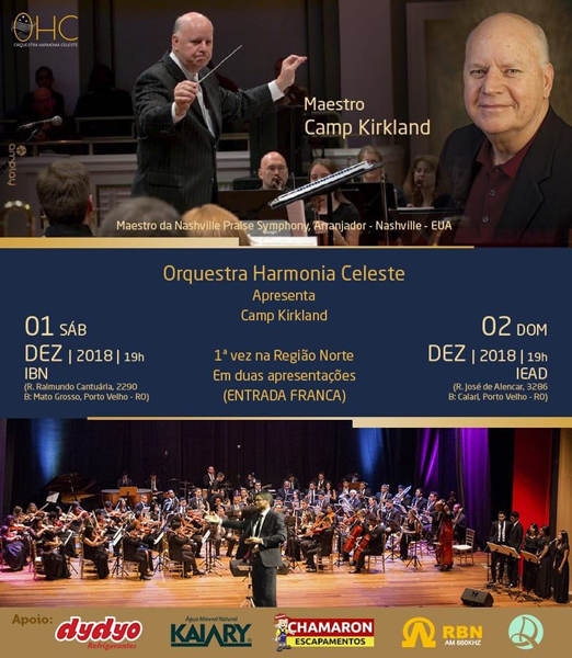 Maestro americano e Orquestra Harmonia Celeste fazem apresentação em Porto Velho
